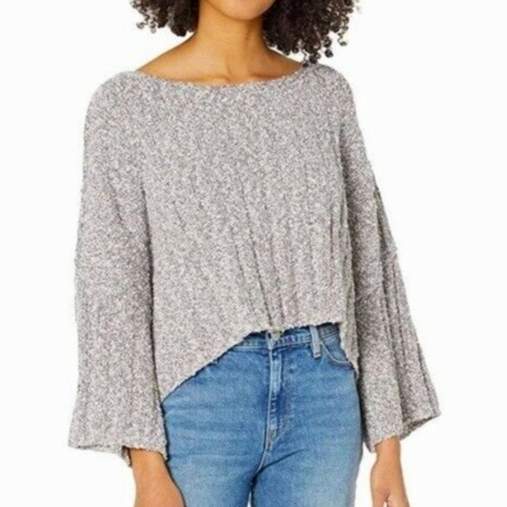 FREE PEOPLE Good Day Pullover In Charcoal Size M - Picture 6 of 10